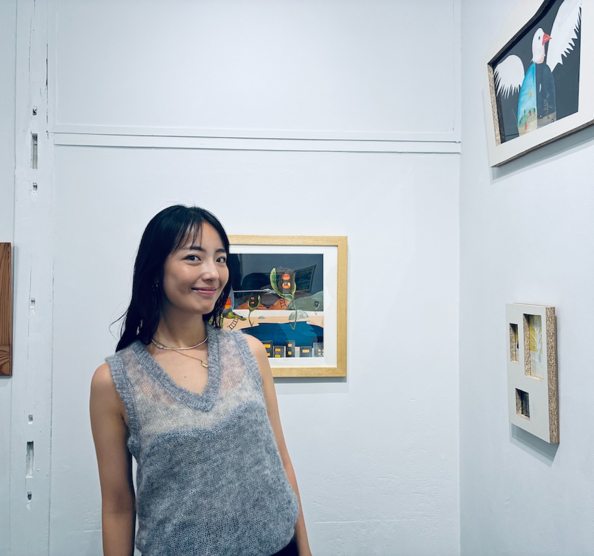 花梨の個展「アステロナに夜が降る、
それはピンクで青で淡い水色。」
@代官山・SISON GALLERy  6/29まで開催
