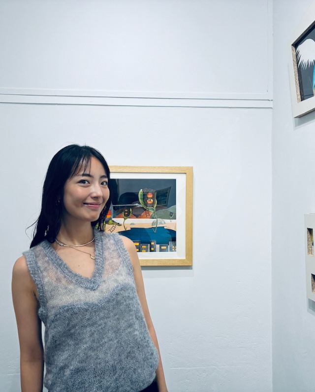花梨の個展「アステロナに夜が降る、
それはピンクで青で淡い水色。」
@代官山・SISON GALLERy  6/29まで開催
